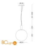 Подвесной светильник Maytoni Perlas P061PL-01GR - Схема