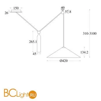 Подвесной светильник Maytoni Peso E27 1x60Вт P080PL-01B - Фото 3
