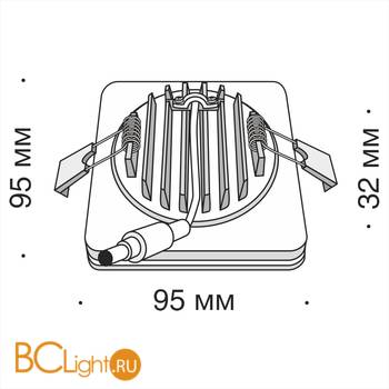 Встраиваемый светильник Maytoni Phanton 4000K 1x12Вт 120° DL303-L12W4K - Схема