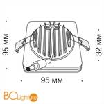 Встраиваемый светильник Maytoni Phanton 4000K 1x12Вт 120° DL303-L12W4K - Схема