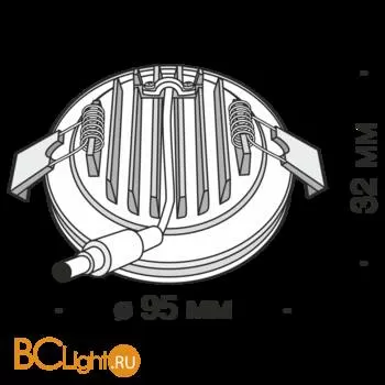 Встраиваемый светильник Maytoni Phanton 4000K 1x12Вт 120° DL303-L12B4K - Фото 0