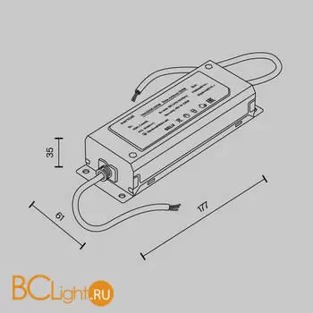 Блок питания Parity 48В, 200Вт, белый Maytoni Power Supply Parity TRA130DR-200W - Фото 0