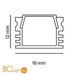 Алюминиевый профиль 04005 Maytoni ALM005S-2M - Схема