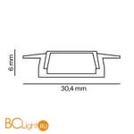 Профиль с фланцем Maytoni 04003 ALM003S-2M - Схема