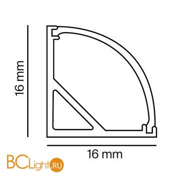 Алюминиевый профиль 04008 угловой Maytoni ALM008S-2M - Схема