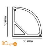Алюминиевый профиль 04008 угловой Maytoni ALM008S-2M - Схема