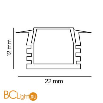 Алюминиевый профиль 04006 с фланцем Maytoni ALM006S-2M - Схема