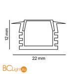 Алюминиевый профиль 04006 с фланцем Maytoni ALM006S-2M - Схема