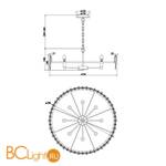 Подвесной светильник Maytoni Puntes MOD043PL-08G - Схема