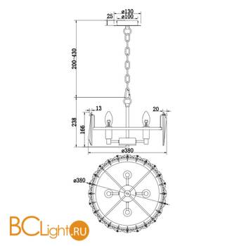 Подвесной светильник Maytoni Puntes MOD043PL-04G - Схема