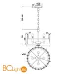 Подвесной светильник Maytoni Puntes MOD043PL-04G - Схема