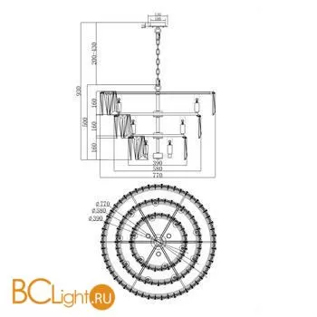 Подвесной светильник Maytoni Puntes MOD043PL-18G - Фото 4