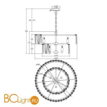 Подвесной светильник Maytoni Puntes MOD043PL-12CH - Фото 4
