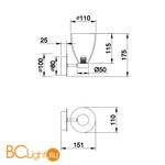 Бра Maytoni Ralar MOD068WL-01CH - Схема