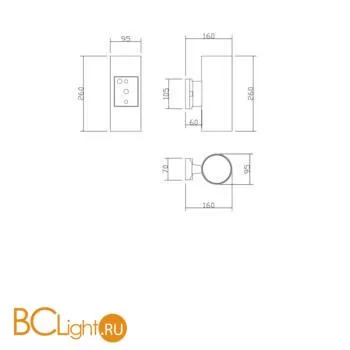 Уличный настенный светильник Maytoni Rando O419WL-02W - Фото 0