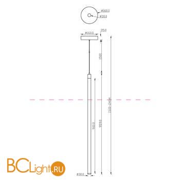 Подвесной светильник Maytoni Ray P021PL-L20MG3K - Схема