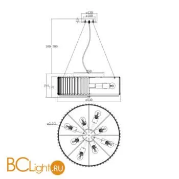 Подвесной светильник Maytoni Recinto MOD080CL-08CH - Фото 4