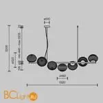 Подвесной светильник Maytoni Reels MOD268PL-07G - Фото 4