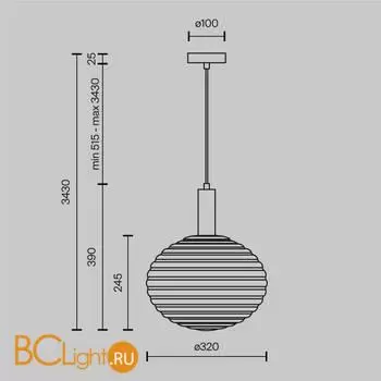 Подвесной светильник Maytoni Reels MOD268PL-01G - Фото 4