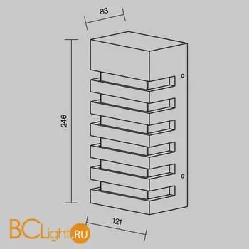 Уличный настенный светильник Maytoni Remsa O034WL-01B - Фото 5