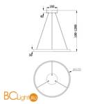 Подвесной светильник Maytoni Rim MOD058PL-L32B4K - Схема