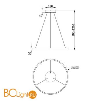 Подвесной светильник Maytoni Rim MOD058PL-L32W4K - Схема