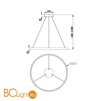 Подвесной светильник Maytoni Rim MOD058PL-L42B4K - Схема