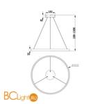 Подвесной светильник Maytoni Rim MOD058PL-L42B4K - Схема
