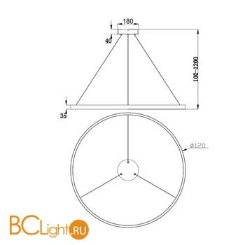 Подвесной светильник Maytoni Rim MOD058PL-L65B4K - Схема