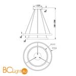 Подвесной светильник Maytoni Rim MOD058PL-L74BS4K - Схема