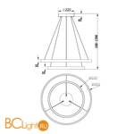 Подвесной светильник Maytoni Rim MOD058PL-L74W4K - Схема
