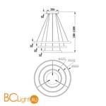 Подвесной светильник Maytoni Rim MOD058PL-L100BS4K - Схема
