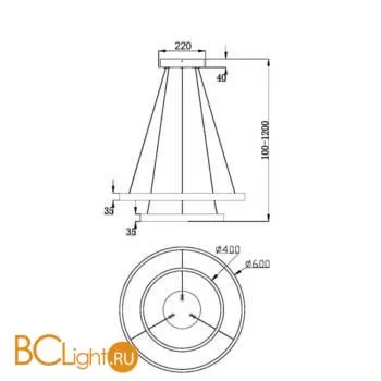 Подвесной светильник Maytoni Rim MOD058PL-L55B3K - Фото 3