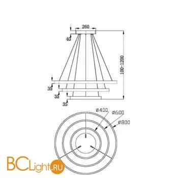 Подвесной светильник Maytoni Rim MOD058PL-L100B3K - Фото 2