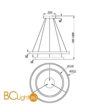 Подвесной светильник Maytoni Rim MOD058PL-L74B3K - Фото 2