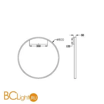 Настенный светильник Maytoni Rim MOD058WL-L50BS3K - Фото 2