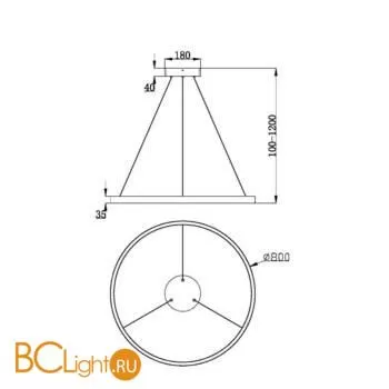 Подвесной светильник Maytoni Rim MOD058PL-L42BS3K - Фото 0