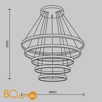 Подвесной светильник Maytoni Rim MOD058PL-L200BSK - Фото 9