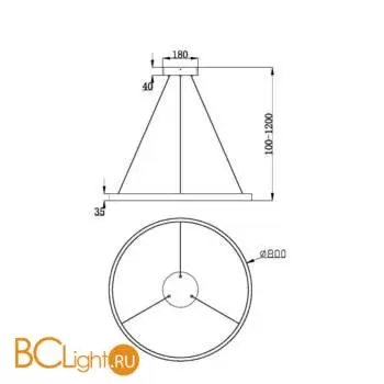 Подвесной светильник Maytoni Rim MOD058PL-L42WK - Фото 2