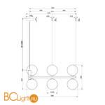 Люстра Maytoni Ring MOD013PL-06W - Схема