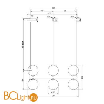 Люстра Maytoni Ring MOD013PL-06B - Схема