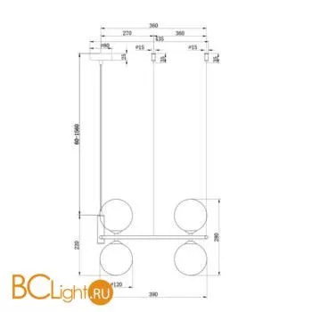Люстра Maytoni Ring MOD013PL-04BS - Фото 2