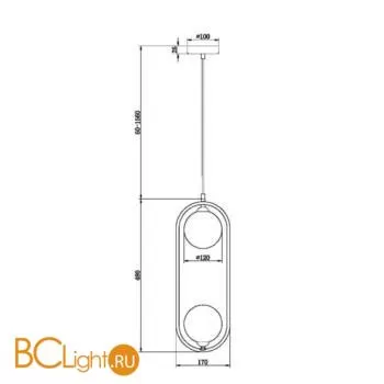 Подвесной светильник Maytoni Ring MOD013PL-02BS1 - Фото 4