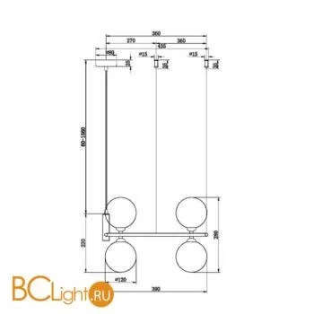 Подвесной светильник Maytoni Ring MOD013PL-04BS1 - Фото 4