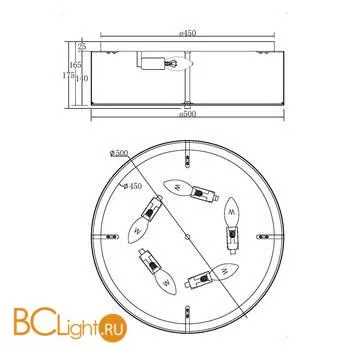 Потолочный светильник Maytoni Ripple MOD096CL-05CH - Фото 0