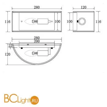Настенный светильник Maytoni Ripple MOD096WL-01CH - Фото 1