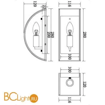 Настенный светильник Maytoni Ripple MOD096WL-01G - Фото 4