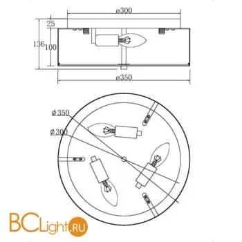 Потолочный светильник Maytoni Ripple MOD096CL-03G - Фото 3