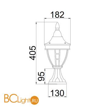Садово-парковый фонарь Maytoni Rivoli O027FL-01B - Схема