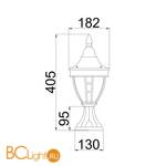 Садово-парковый фонарь Maytoni Rivoli O027FL-01B - Схема